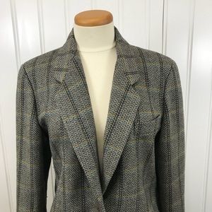 Saks Fifth Avenue wool tweed blazer size 10 womens